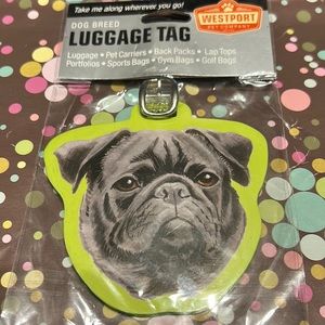 New Black Pug Westport Pet Company Dog Breed Luggage Tag Back Pack Pet Carrier